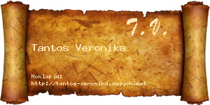 Tantos Veronika névjegykártya
